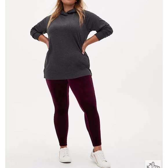 Torrid Size 00 French Terry Button Tunic Hoodie Gray - Picture 8 of 9